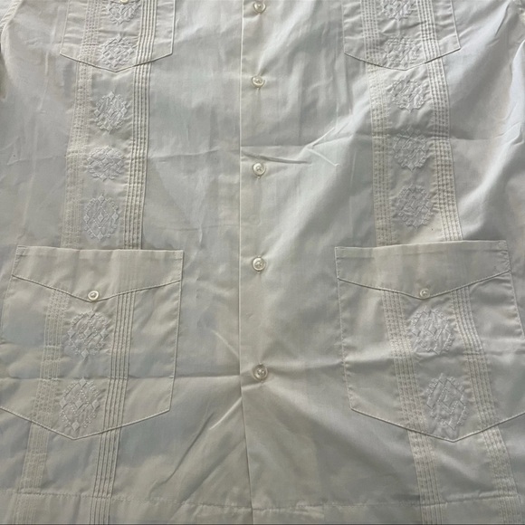 Mens Guayabera- Cubavera- Shirt- Ivory Size XXL Fiesta Mariachi Wedding - Picture 6 of 8